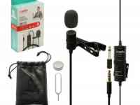 Продам петличный микрофон для смартфона с разъемом AUX 3.5mm + дополнительный переходник Jack 6.3, кабель 6 метров, Cand