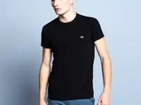 Мужская хлопковая футболка lacoste с круглым вырезом