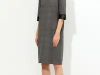 Платье с отделкой из экокожи vassa&co