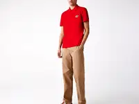 Мужское поло lacoste regular fit из органического хлопка