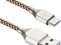 Кабель type-c 1м acd acd-u927-c2y круглый черный/желтый