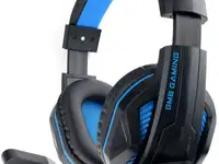 Игровая гарнитура проводная gembird mhs-g215 черный синий