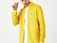 Мужская льнаная рубашка lacoste regular fit