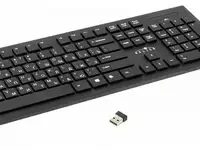 Клавиатура + мышь oklick 250m клав:черный мышь:черный usb беспроводная slim