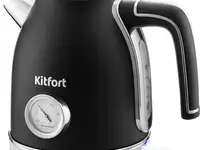 Чайник электрический kitfort kt-6102-1 2150 вт чёрный серебристый 1.7 л нержавеющая
