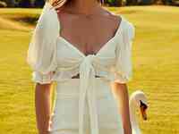 Шифоновый топ на завязках