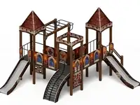 Детский игровой комплекс «замок» (средневековый) 2.18.02-02 h=1500