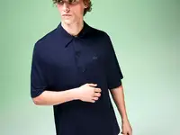 Мужское поло lacoste regular fit с ландшафтным лого