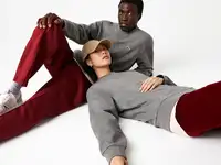 Свитшот lacoste unisex из органического хлопка с круглым вырезом