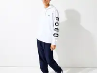 Мужское худи lacoste с капюшоном и принтом