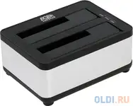 Док станция для hdd 2.5"/3.5" sata agestar 3ubt8 (silver) clone, usb3.0,