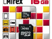 Флеш карта microsd 16gb mirex microsdhc class 10 uhs-i (sd адаптер)