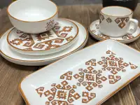 Белый столовый сервиз с бежевым орнаментом Vassila, фотография 4