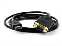 Кабель hdmi vga 1.8м ks-is ks-441 круглый черный