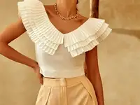 Кроп-топ с воротником