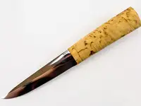 Нож якутский малый, сталь 65х13, карельская береза