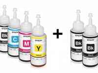 Оригинальные чернила для epson l386 (70мл, 3 цветных + 3 черных)