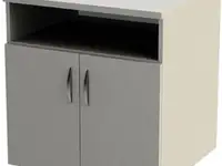 Тумба для оргтехники "этюд", 700х600х750 мм, 2 двери, полка, серый, 400020-03
