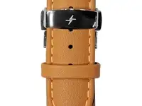 Натуральная кожа, застёжка бабочка стального цвета, фотография 2