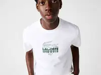 Мужская хлопковая футболка lacoste с круглым вырезом