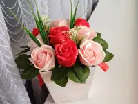 Букеты из мыльных цветов, фотография 7