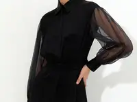 Платье c полупрозрачными рукавами vassa&co