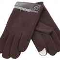Перчатки icasemore для емкостных дисплеев кашемировый с кнопкой. коричневый, фотография 2