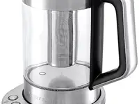 Чайник kitfort кт-622 2200 вт прозрачный серебристый 1.7 л стекло