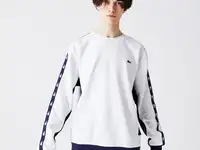 Мужская флисовая толстовка lacoste с круглым вырезом