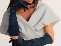 Демисезонные длинные перчатки