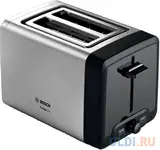 Тостер bosch tat4p420 серебристый/черный