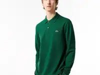 Мужское поло lacoste l.12.21 classic fit с длинным рукавом