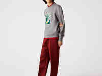 Мужская флисовая толстовка lacoste с надписью pennants l badge