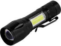 Светодиодный алюминиевый фонарь smartbuy 3вт led+ 3 вт cob, aa, черный (sbf-104)/180