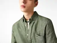 Мужская льняная рубашка lacoste regular fit
