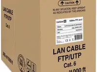 Кабель exegate futp4-c6-cu-s23-in-lszh-or-305 ftp 4 пары кат.6 медь, 23awg, экран, бухта