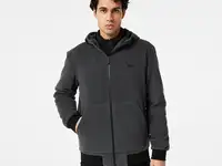 Мужская утеплённая куртка-пальто lacoste со съемным капюшоном