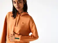 Женская толстовка lacoste loose fit с капюшоном