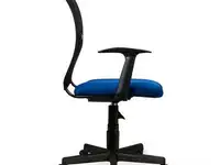 Кресло brabix "spring mg-307", с подлокотниками, комбинированное синее/черное, ткань tw, 5