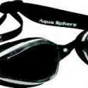 Очки для плавания aquasphere k180 black/clear темные линзы