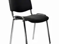 Стул staff "iso lite cf-008", хром, ткань черная (с-11), 532565