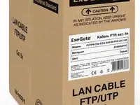Кабель ftp indoor 4 пары категория 5e exegate одножильный омедненный алюминий
