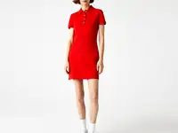 Женское платье-поло lacoste из особого хлопка piqu? slim fit