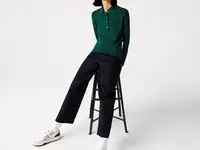 Женское поло lacoste из эластичного хлопка