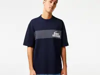 Мужская  футболка lacoste с круглым вырезом из органического хлопка