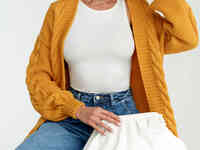 Яркий удлиненный кардиган