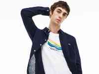 Мужская льнаная рубашка lacoste regular fit