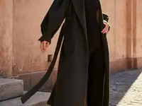 Пальто-халат с широким поясом