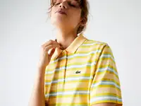 Женское  платье-поло lacoste в полоску