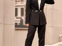 Черный брюки зауженного кроя